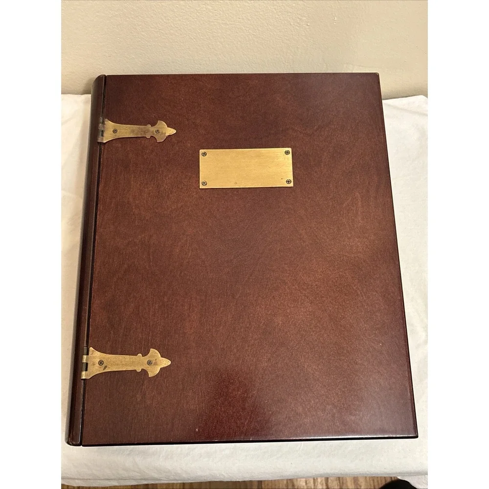 VTG 1991 The Bombay Company Book Box Mahogany Wood Hinged Large 14x11.5x3.5